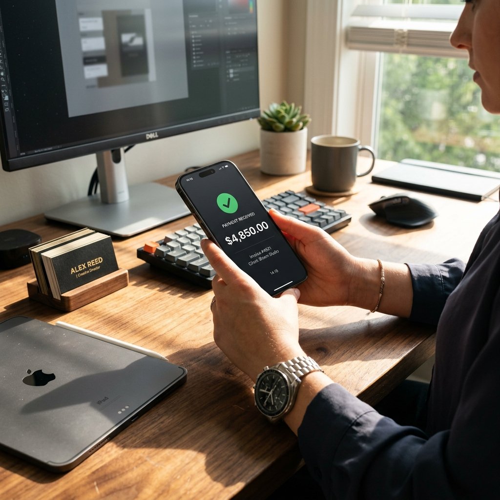 Payment received notification on a smartphone