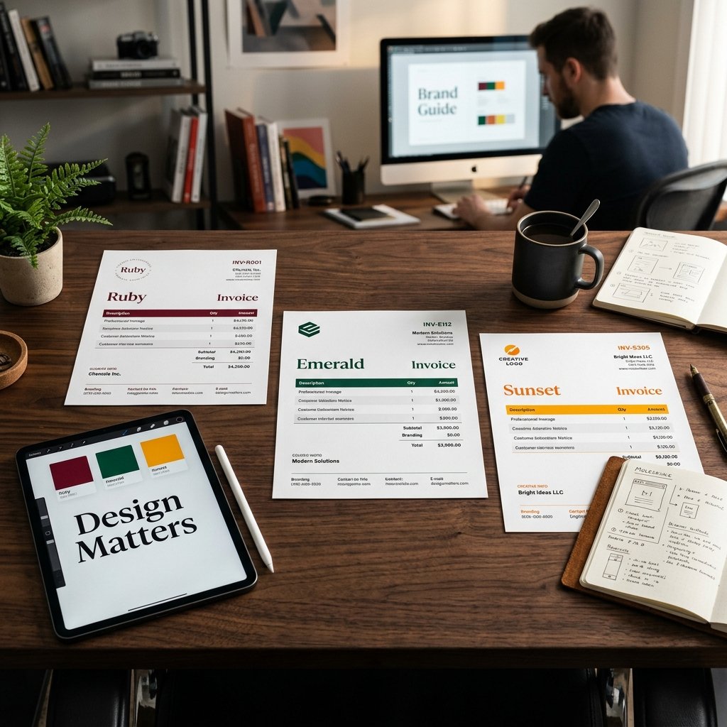 Professional brand design for invoices